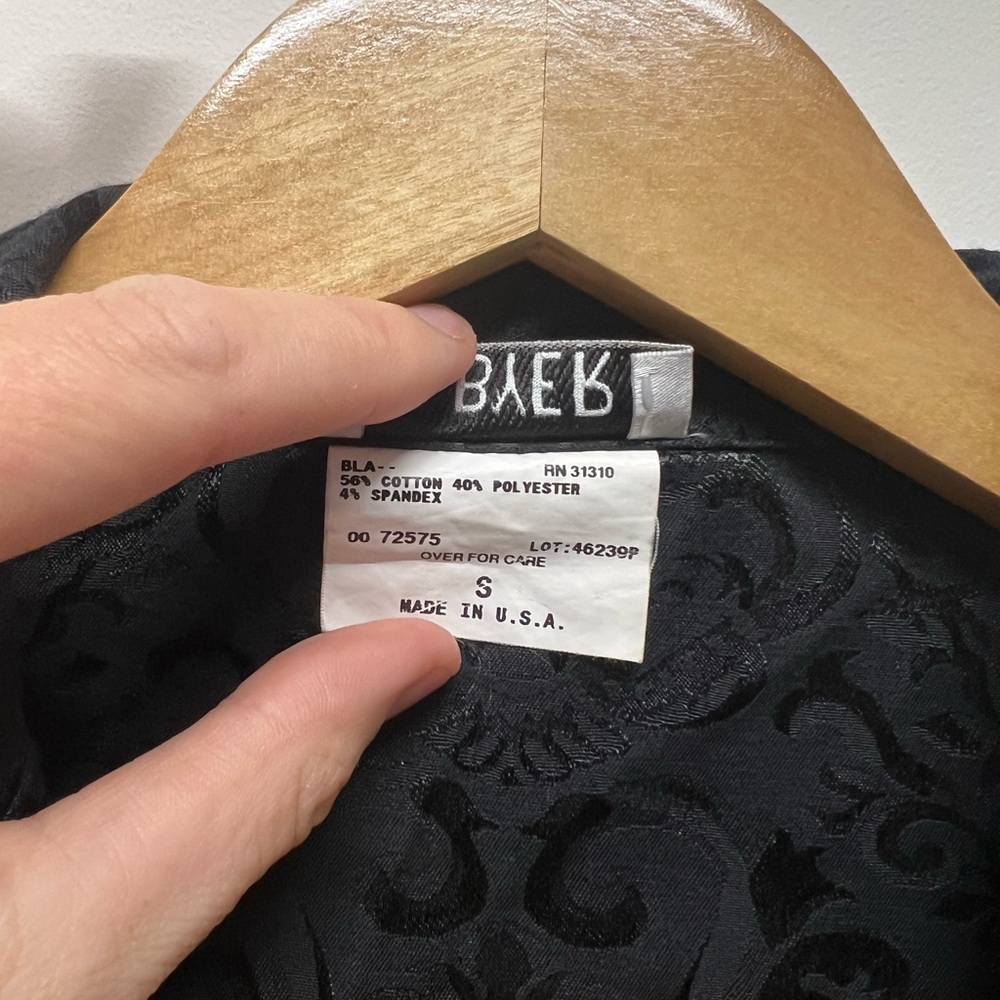 A. Byer Black Patterned Structured Women's Blazer… - image 4